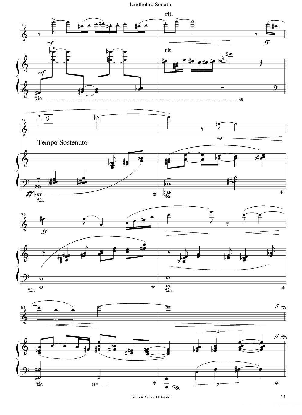 《Sonata》长笛谱（第10页）