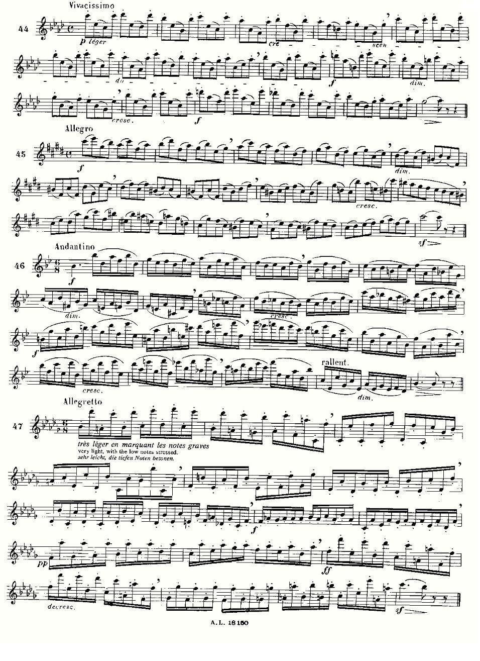 《简易音阶练习100首之37-49》长笛谱（第3页）