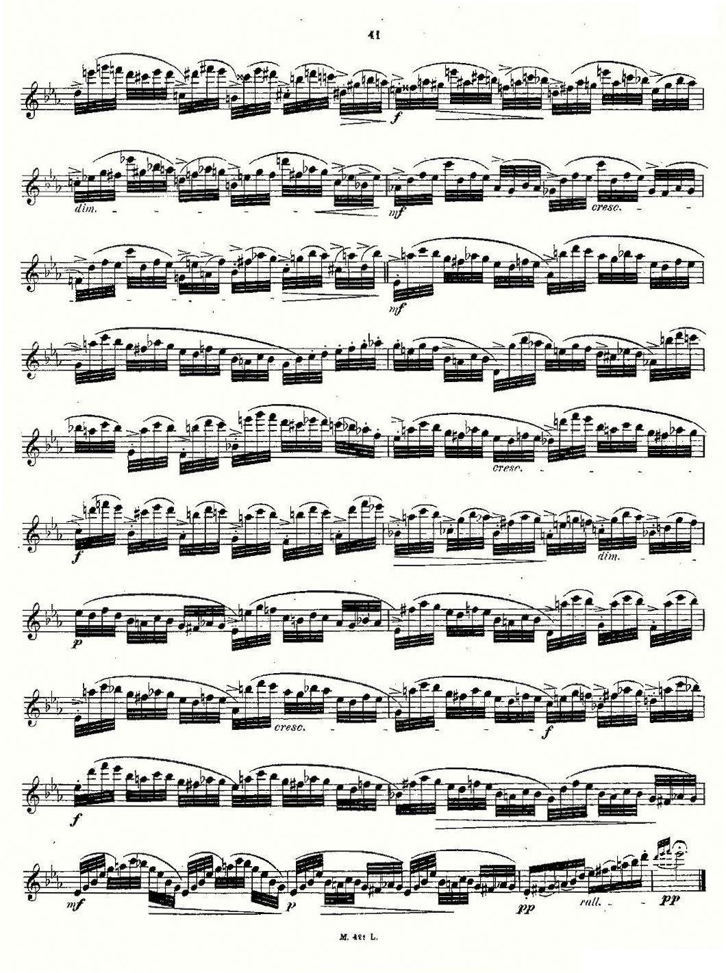 《24首长笛练习曲 Op.15 之16—20》长笛谱（第9页）