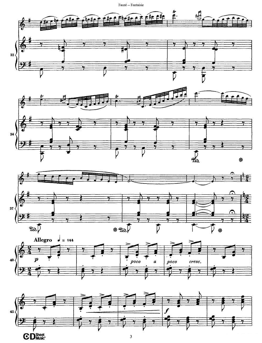 曲谱《Fantaisie Op.79》（第3页）