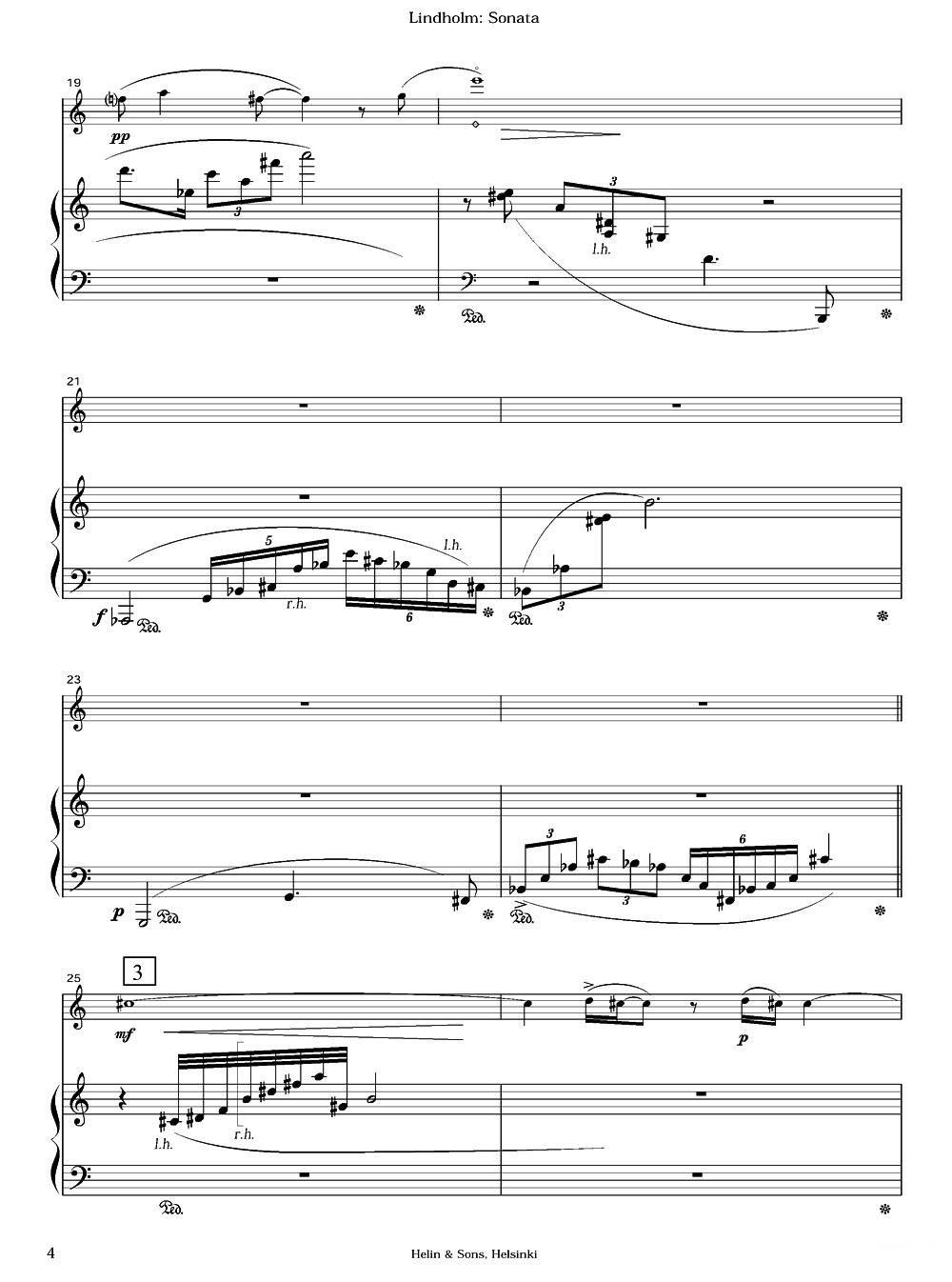 《Sonata》长笛谱（第3页）