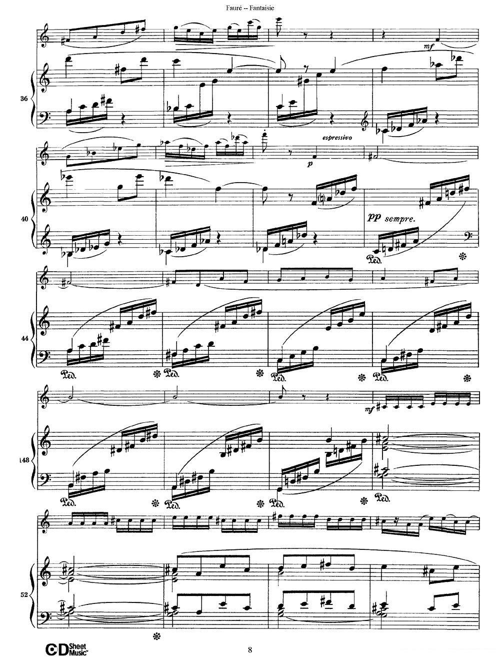 曲谱《Fantaisie Op.79》（第8页）