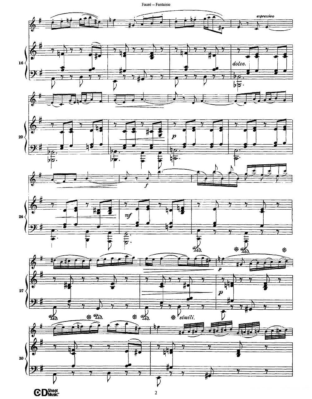 曲谱《Fantaisie Op.79》（第2页）