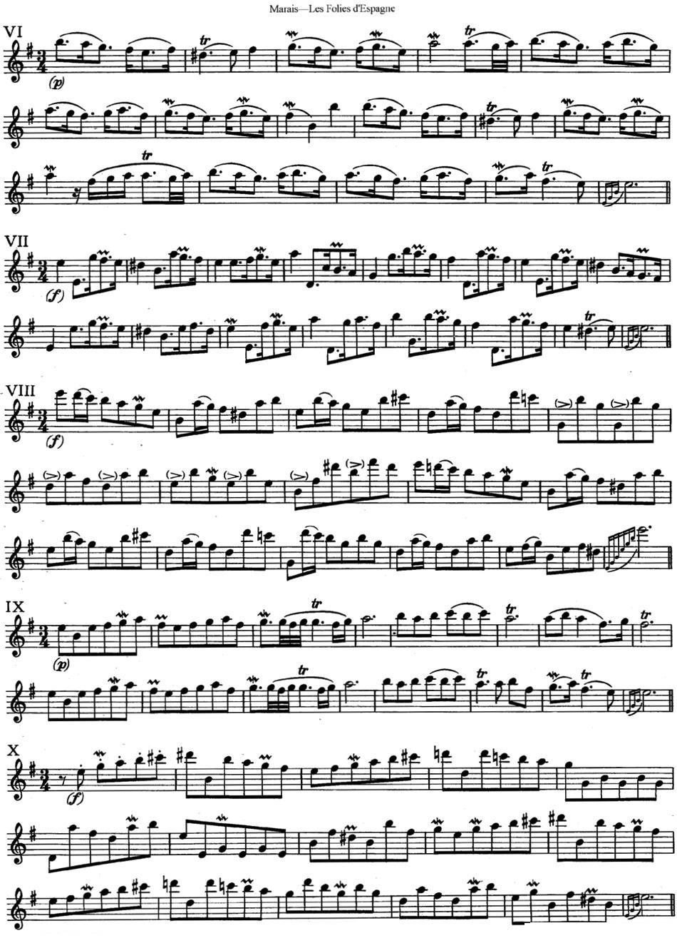 长笛乐谱曲谱 马瑞斯25首长笛小练习曲（NO.6-NO.10）