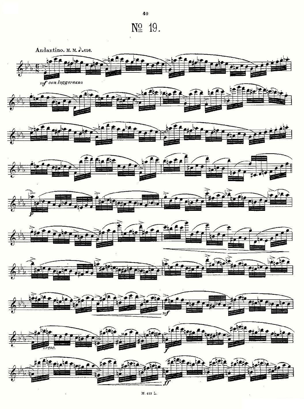 《24首长笛练习曲 Op.15 之16—20》长笛谱（第8页）