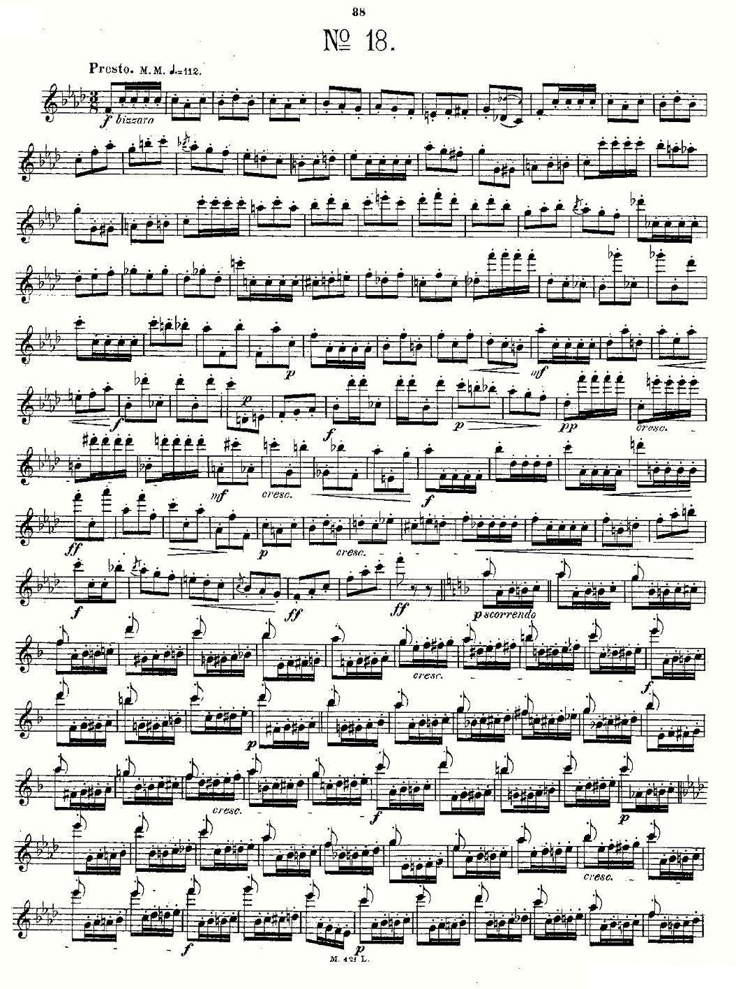 《24首长笛练习曲 Op.15 之16—20》长笛谱（第6页）