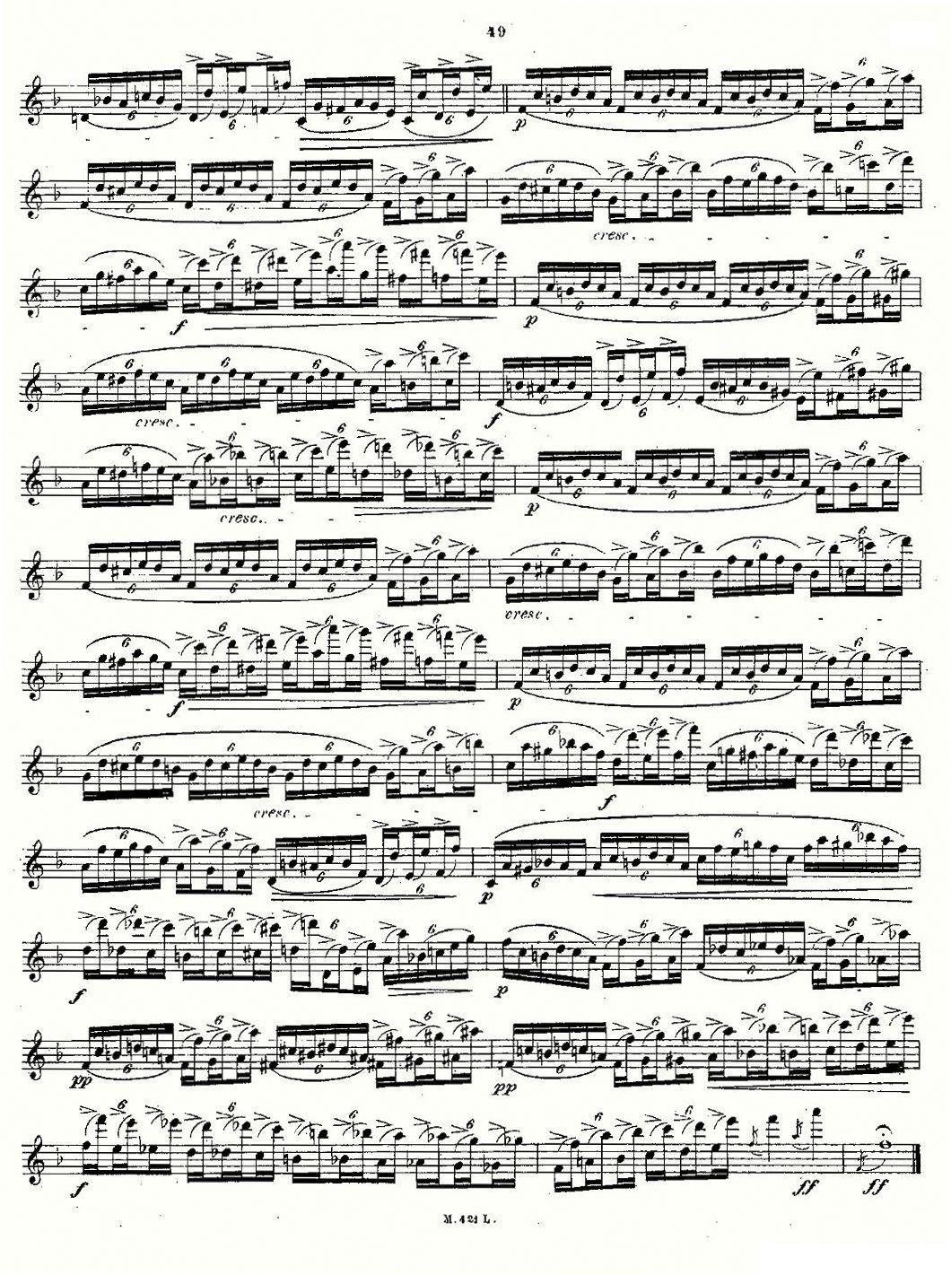 《24首长笛练习曲 Op.15 之21—24》长笛谱（第7页）