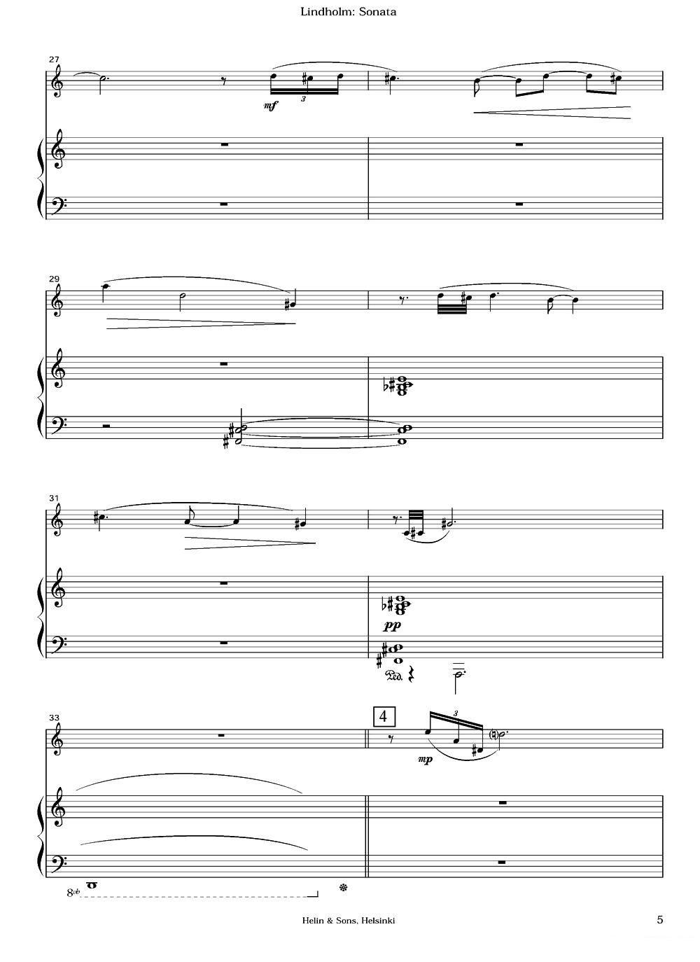 《Sonata》长笛谱（第4页）