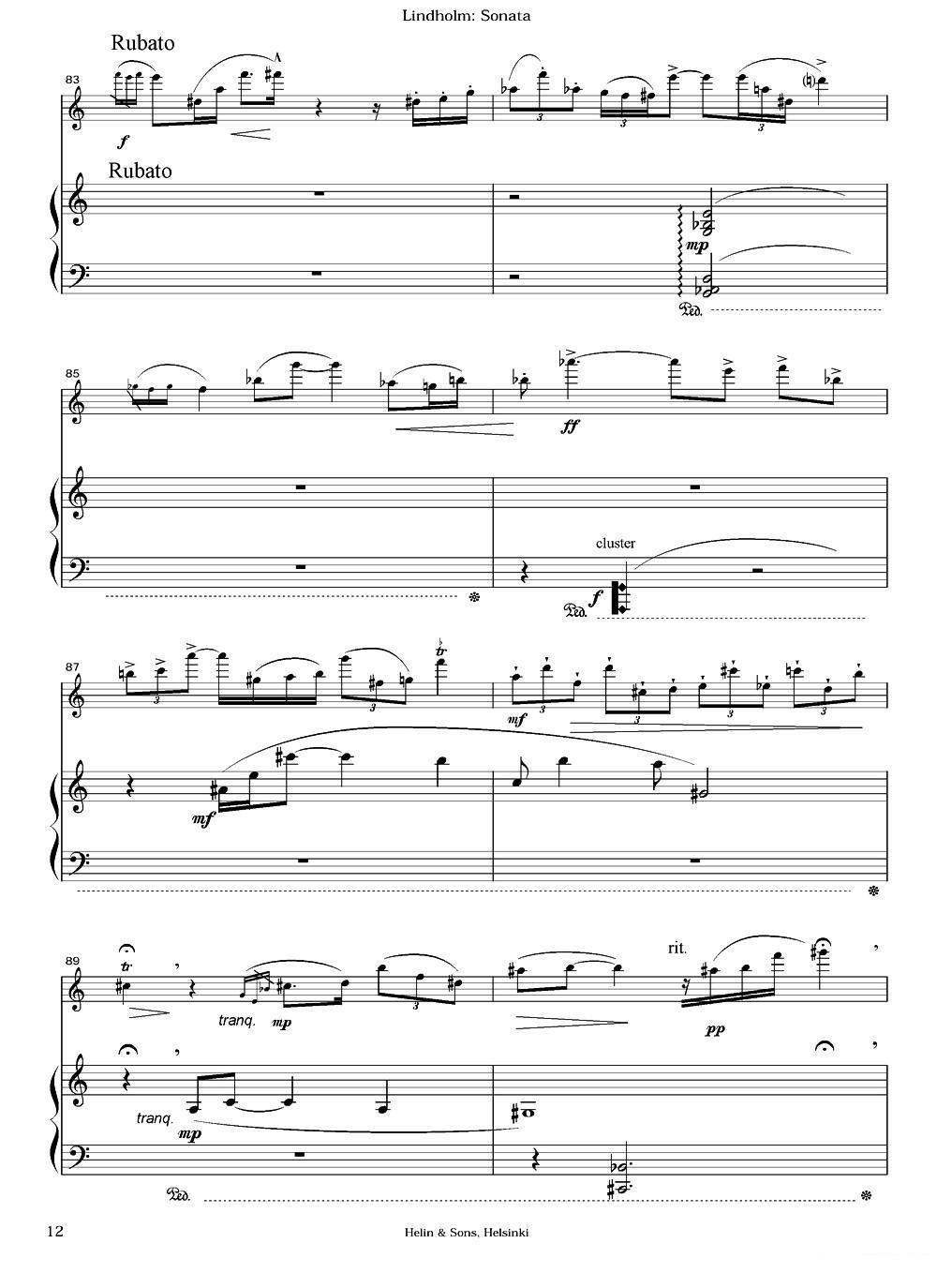《Sonata》长笛谱（第11页）