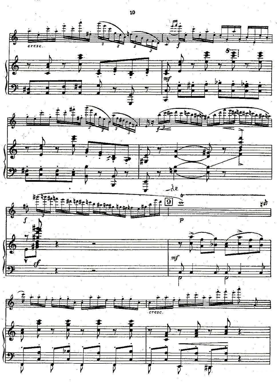 《Chaminade Flute Concertino》长笛谱（第9页）