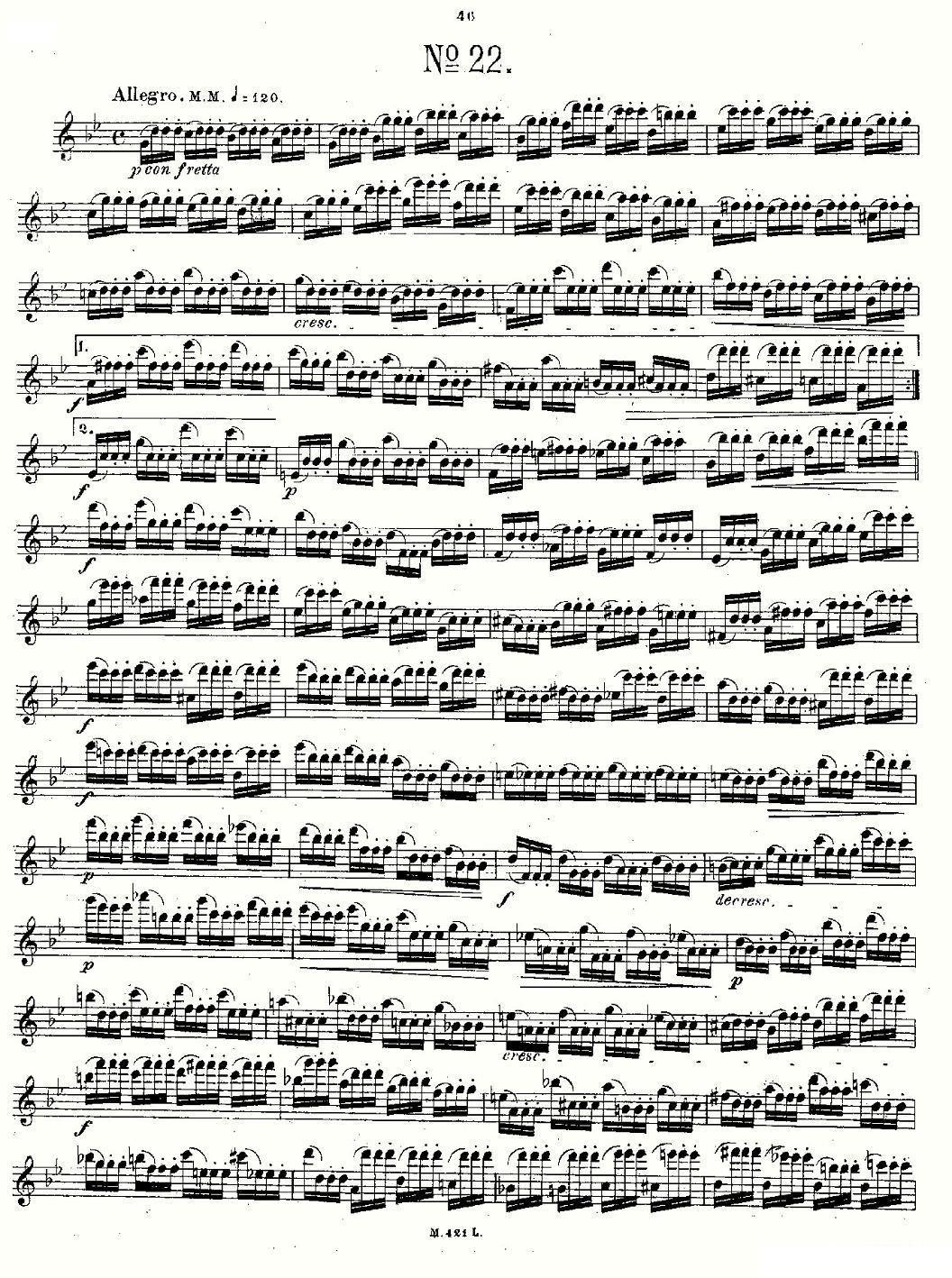 《24首长笛练习曲 Op.15 之21—24》长笛谱（第4页）