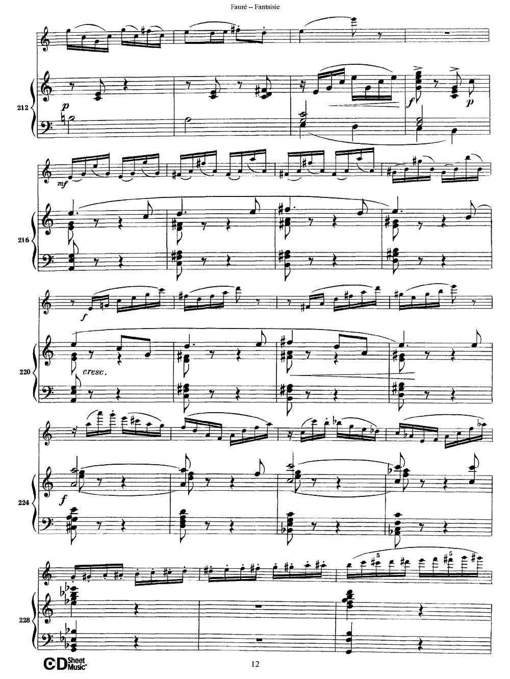 曲谱《Fantaisie Op.79》（第12页）