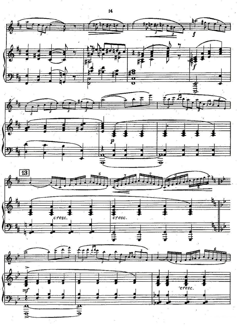 《Chaminade Flute Concertino》长笛谱（第13页）