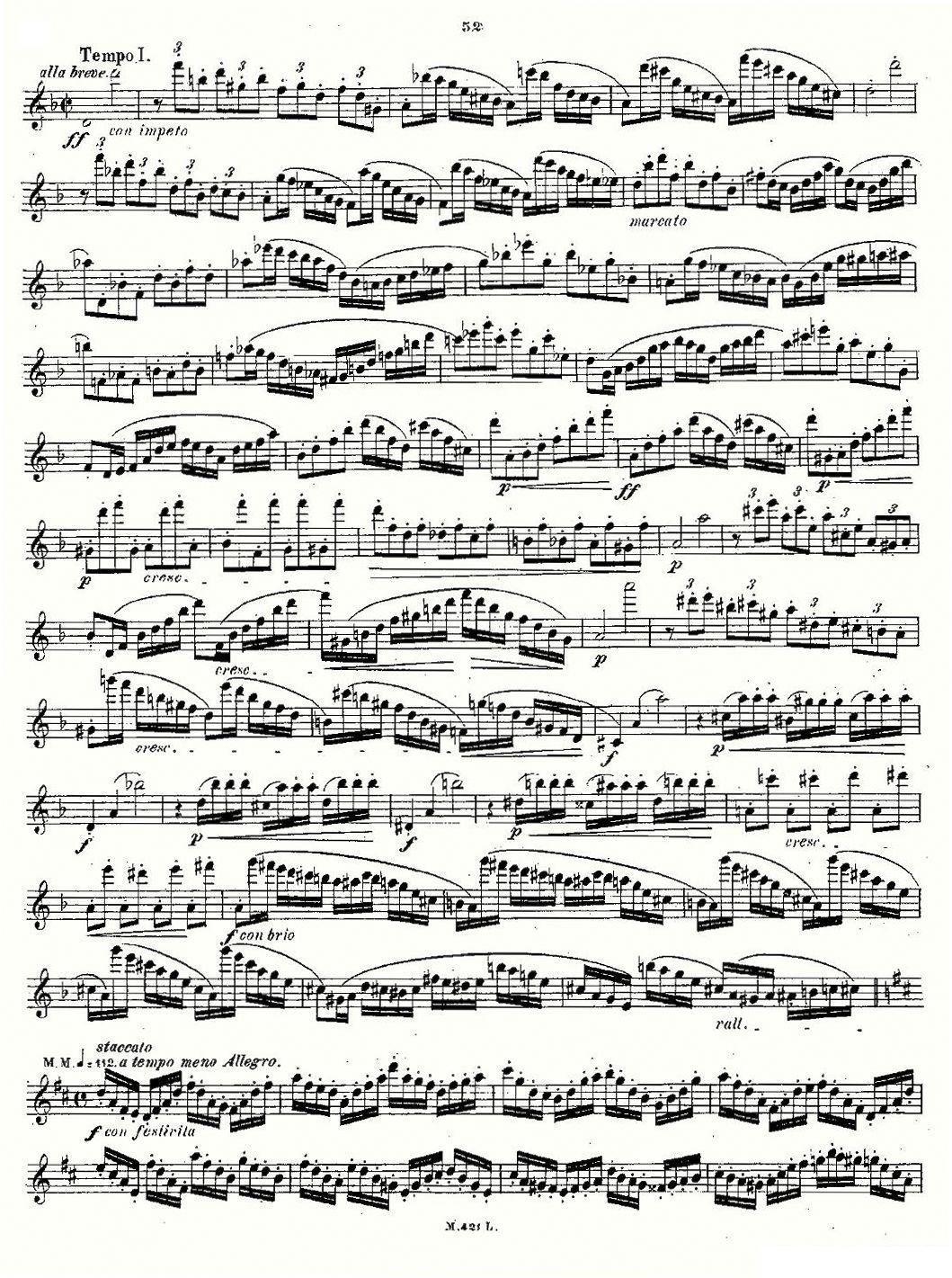 《24首长笛练习曲 Op.15 之21—24》长笛谱（第10页）