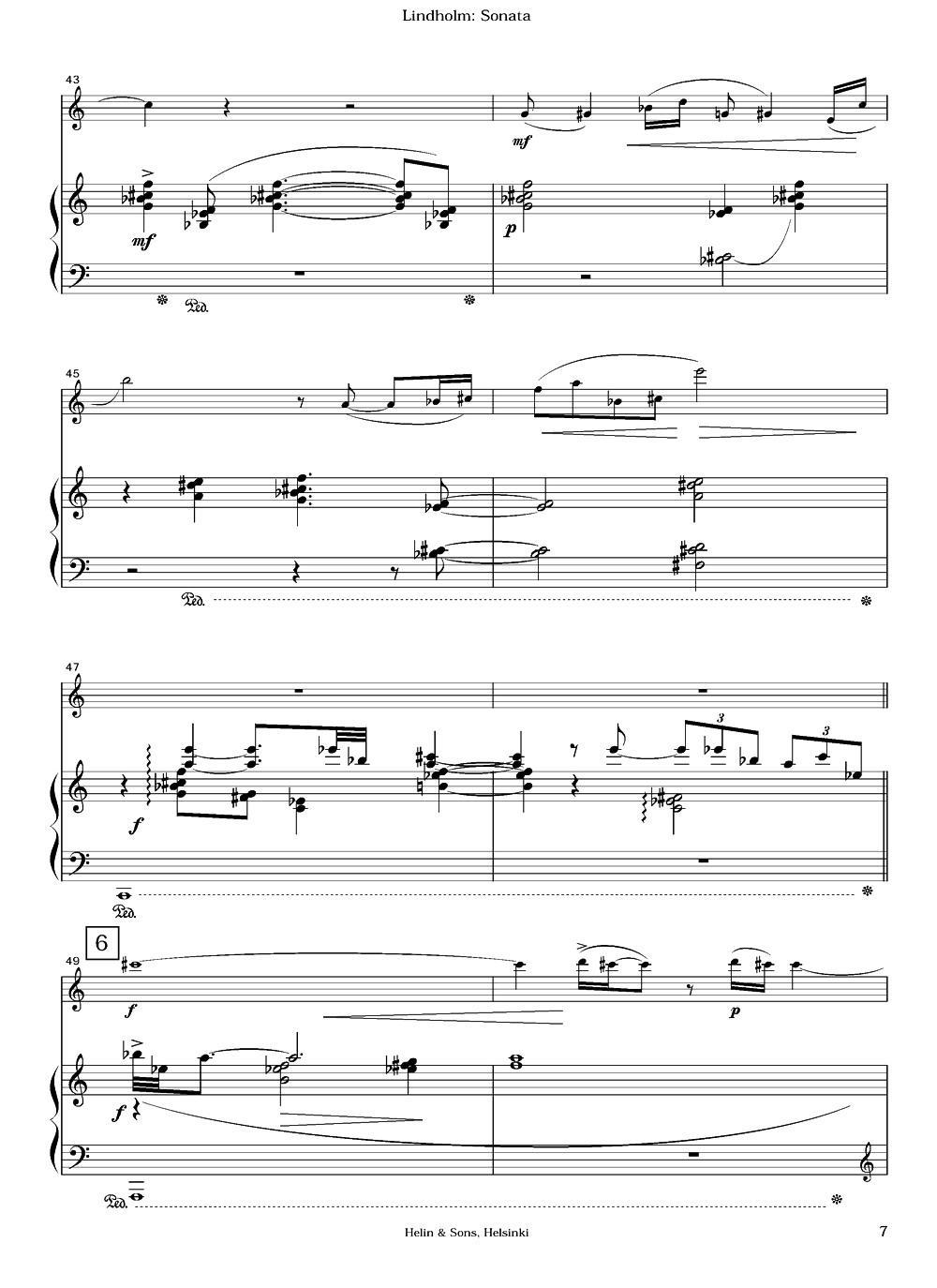 《Sonata》长笛谱（第6页）