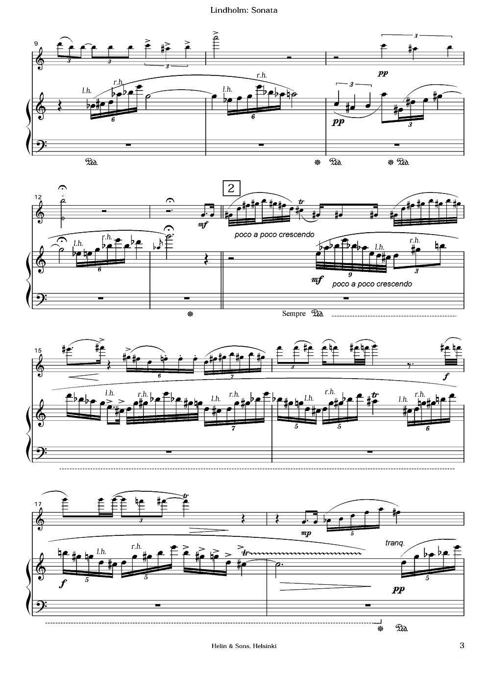 《Sonata》长笛谱（第2页）