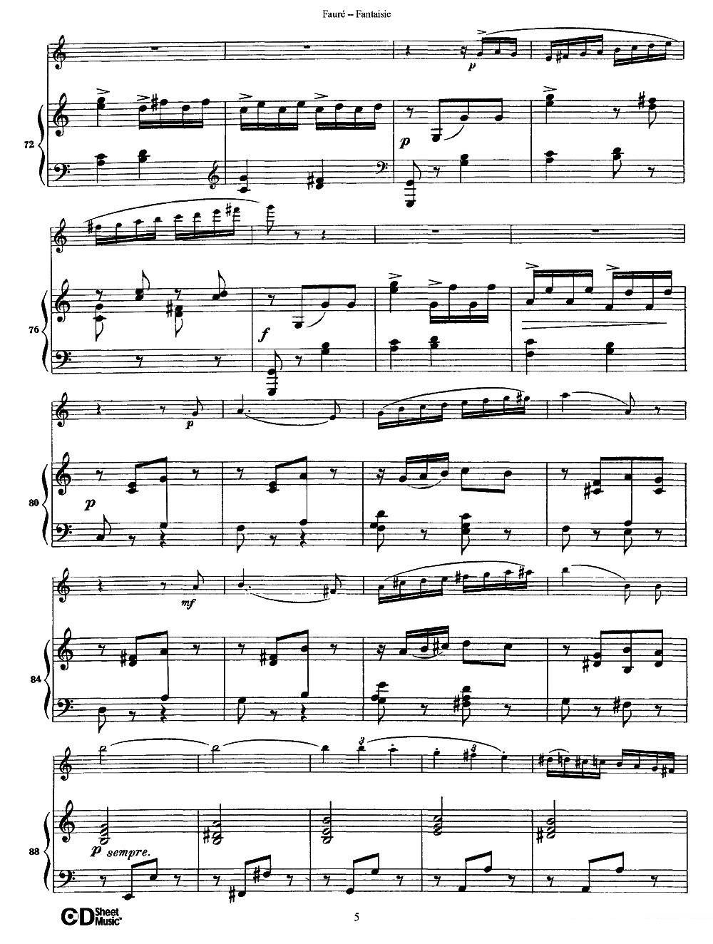 曲谱《Fantaisie Op.79》（第5页）