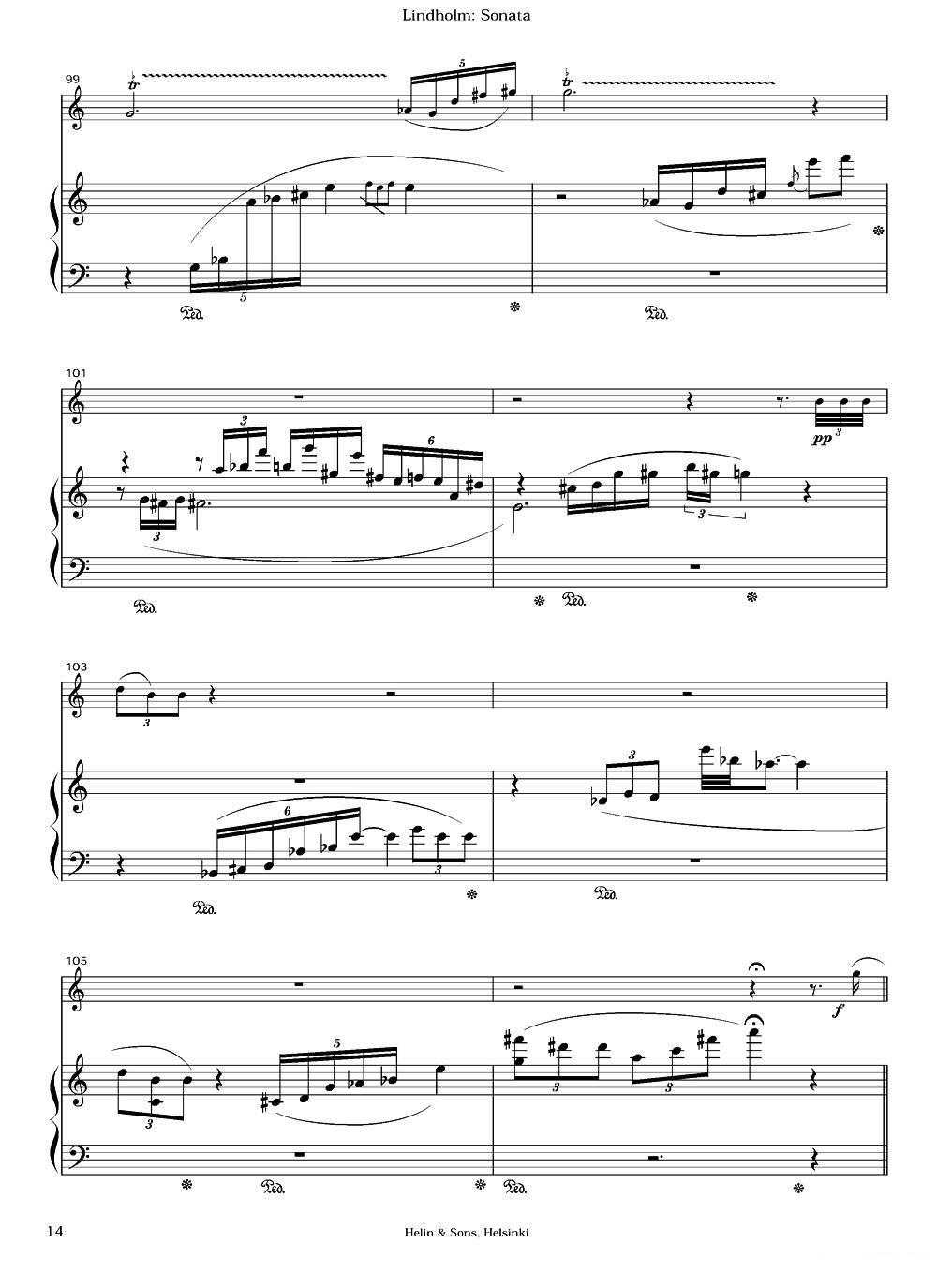 《Sonata》长笛谱（第13页）