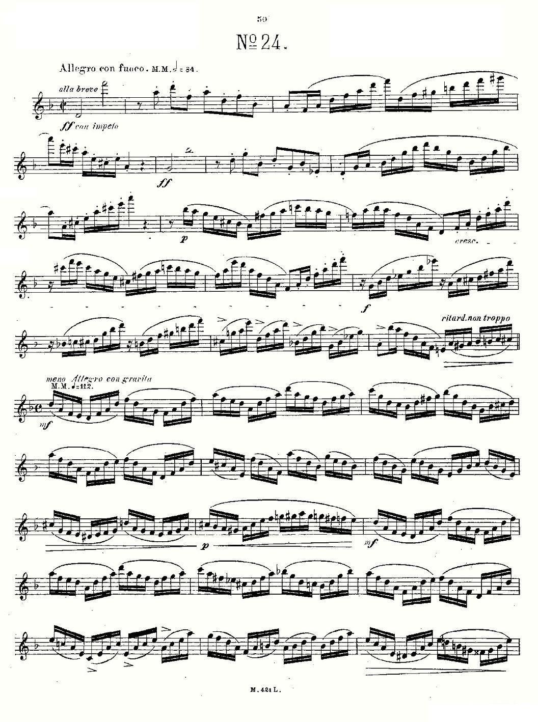 《24首长笛练习曲 Op.15 之21—24》长笛谱（第8页）