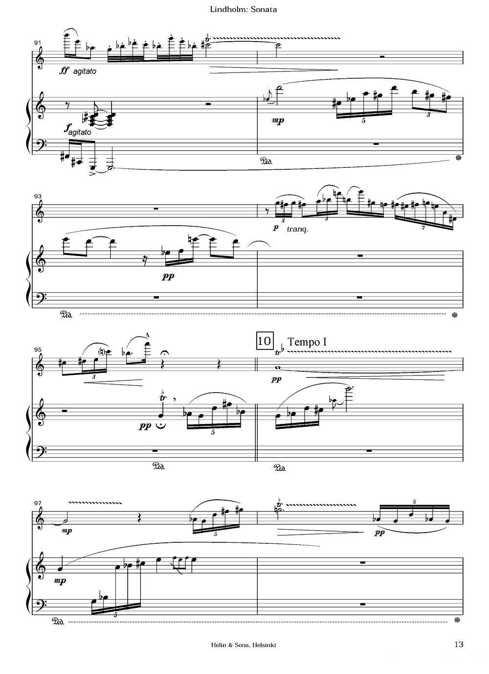 《Sonata》长笛谱（第12页）