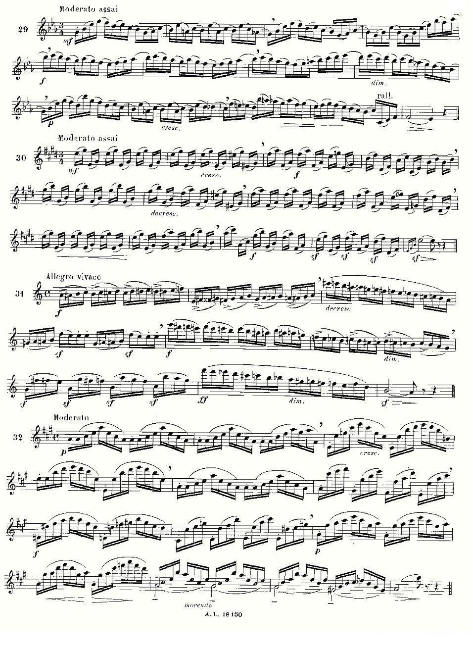 《简易音阶练习100首之20-36》长笛谱（第3页）