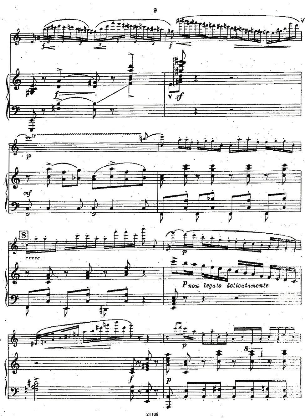 《Chaminade Flute Concertino》长笛谱（第8页）