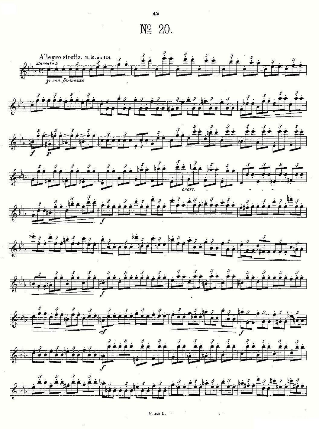《24首长笛练习曲 Op.15 之16—20》长笛谱（第10页）