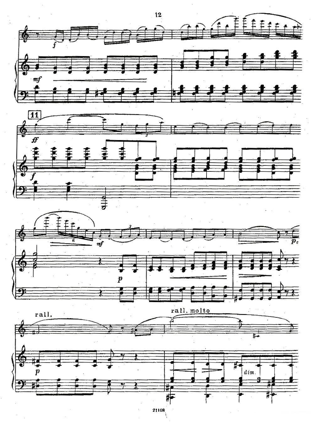 《Chaminade Flute Concertino》长笛谱（第11页）