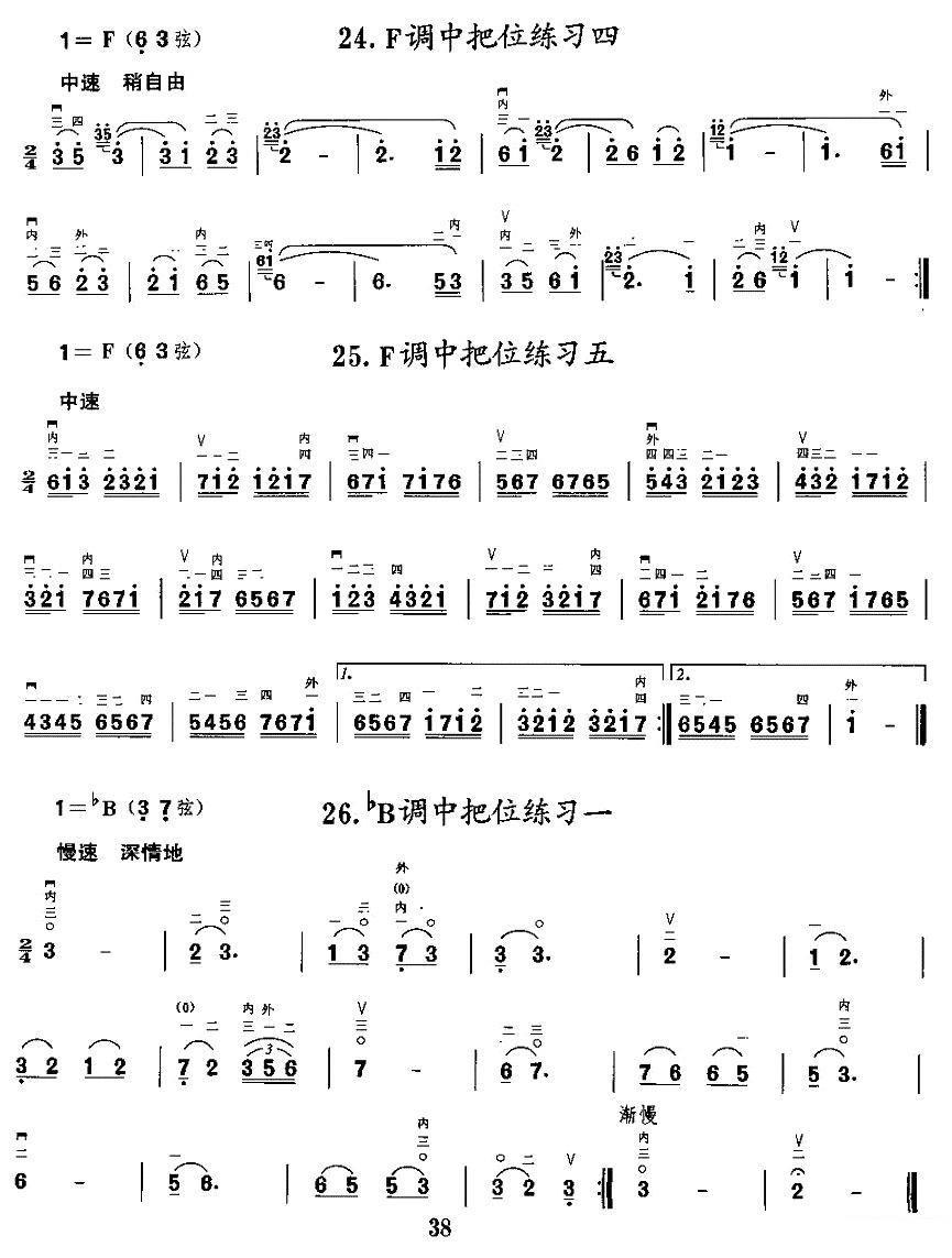 《二胡微型练习曲：各调中把位练习》二胡谱/胡琴谱（第7页）