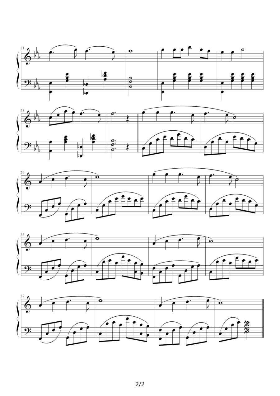 班得瑞《春野》钢琴谱（第2页）
