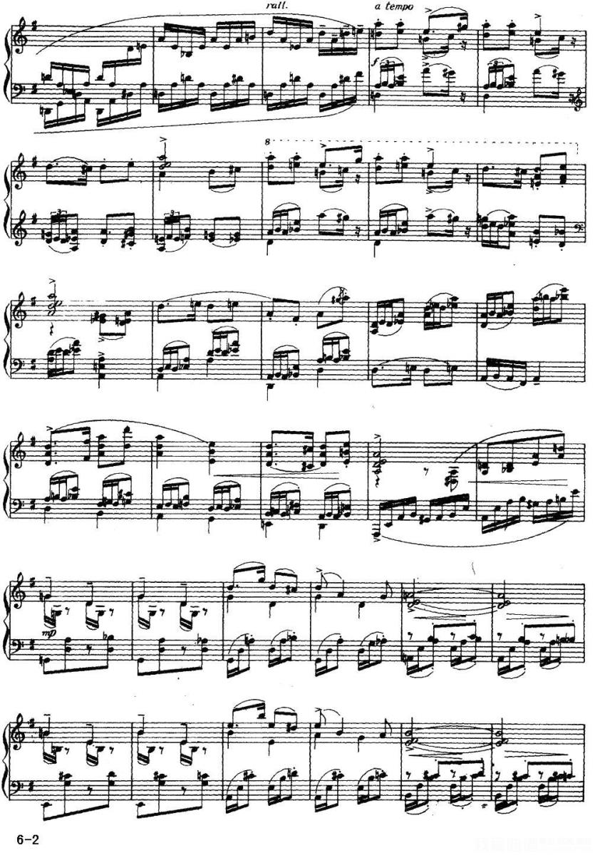 《一根扁担》钢琴谱（第2页）