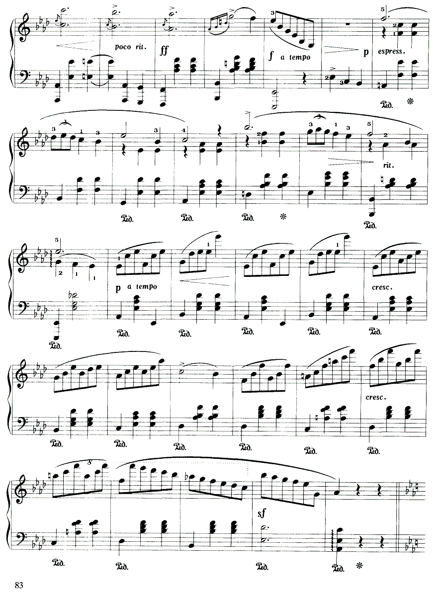 《精灵》钢琴谱（第5页）