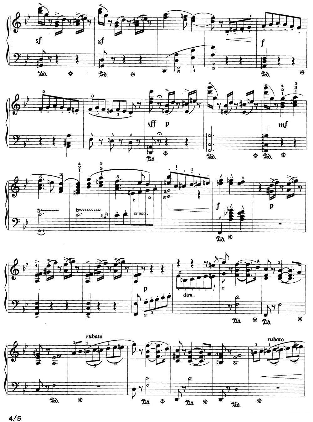 《足尖舞》钢琴谱（第4页）