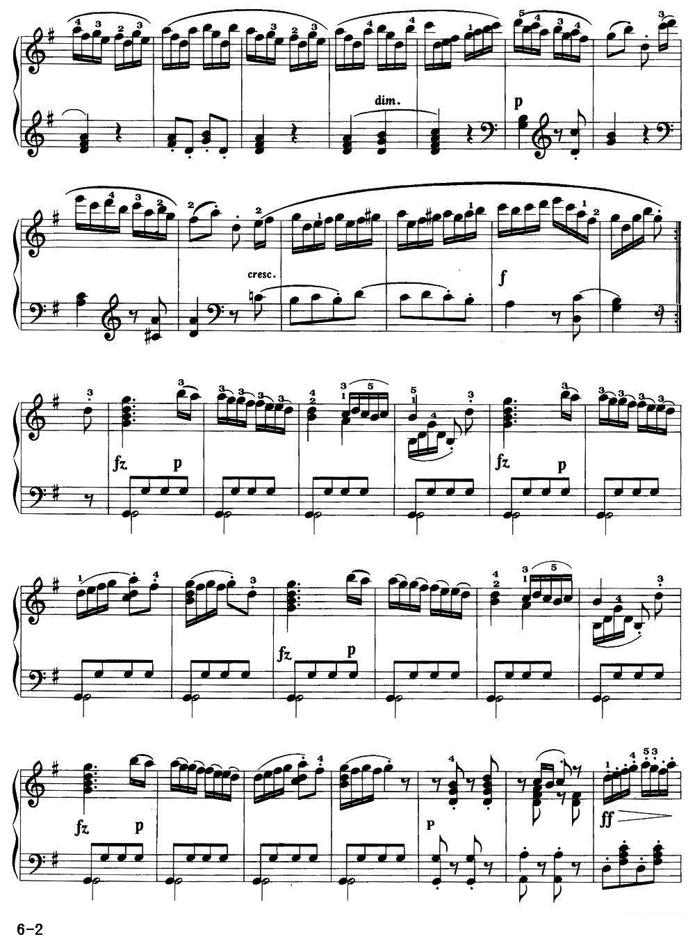 《吉普赛回旋曲》钢琴谱（第2页）