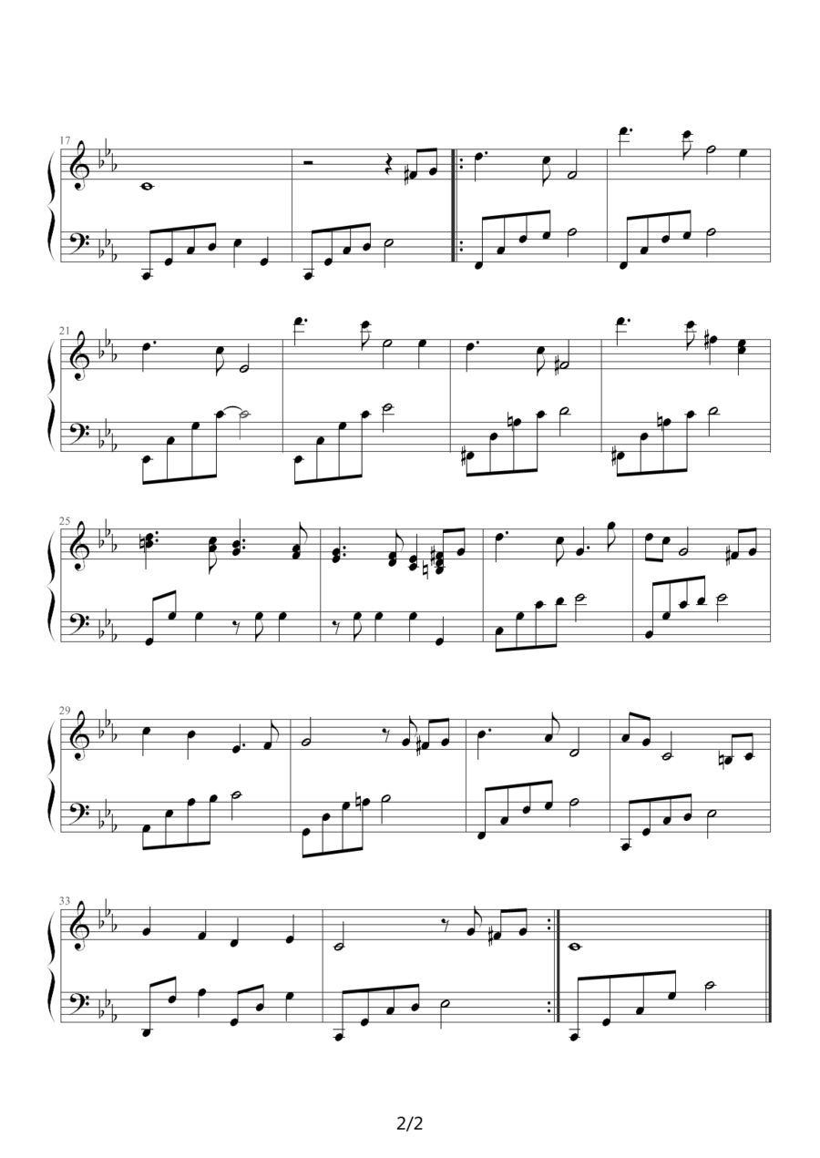 《Cantoluna》钢琴谱（第2页）