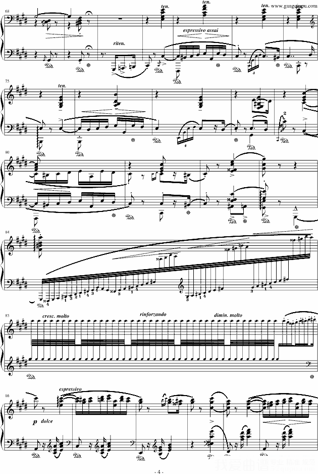《匈牙利狂想曲第2号》钢琴谱（第4页）