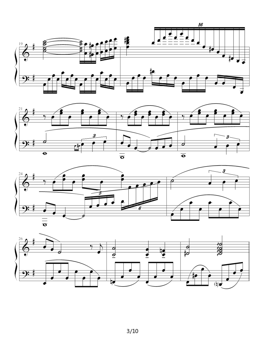 理查德·克莱德曼《星空的旋律》钢琴谱（第3页）