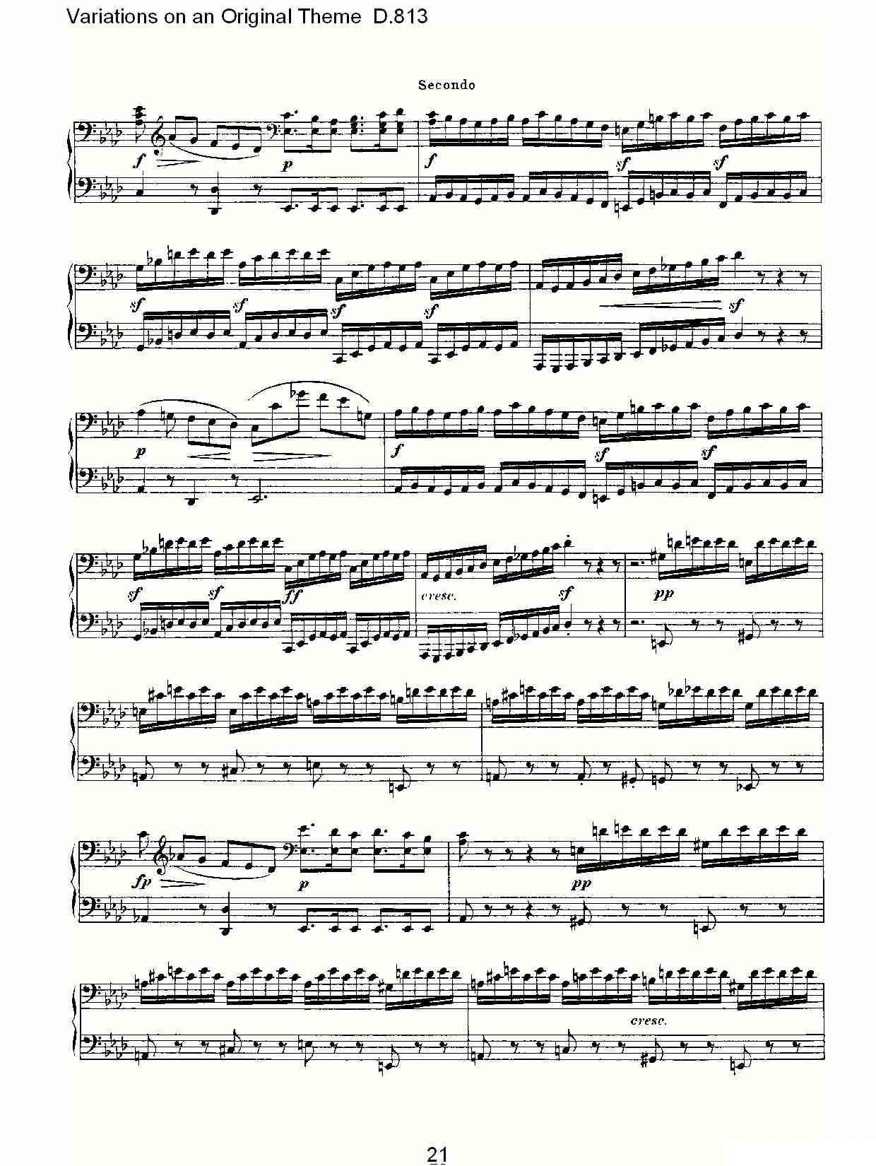 《Variations on an Original Theme D.813》钢琴谱（第3页）