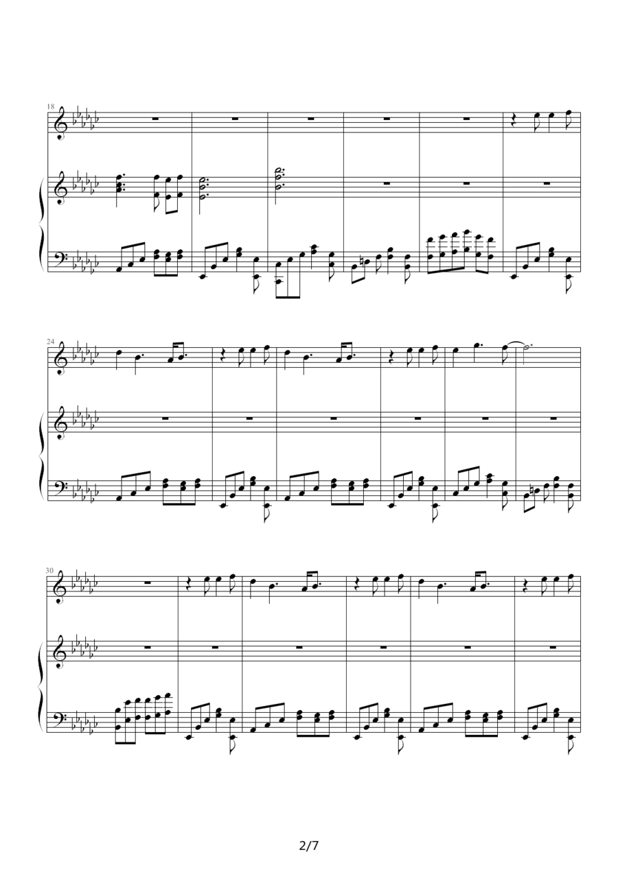 蔡依林演唱《海盗》钢琴谱（第2页）