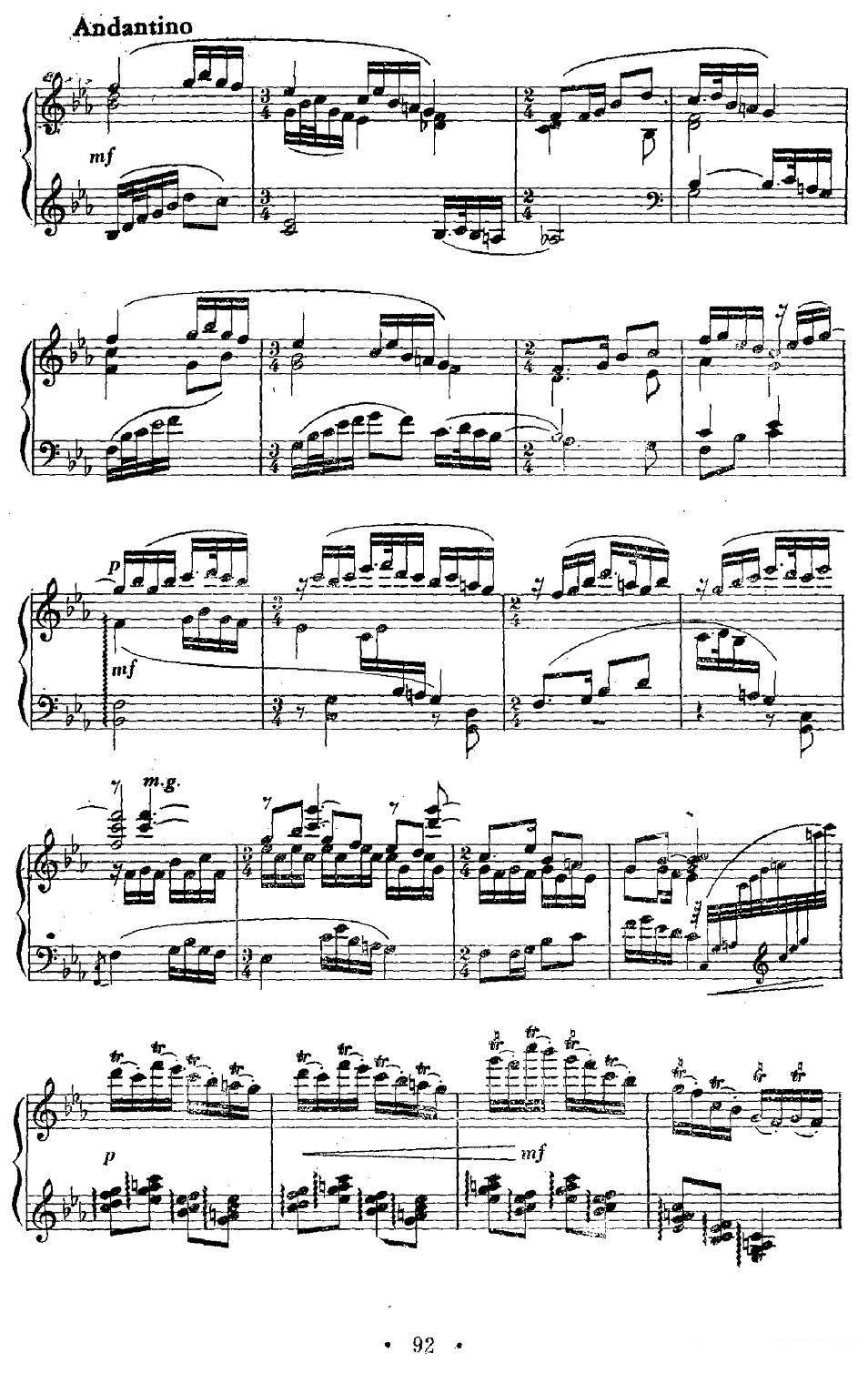 《夜泊》钢琴谱（第4页）