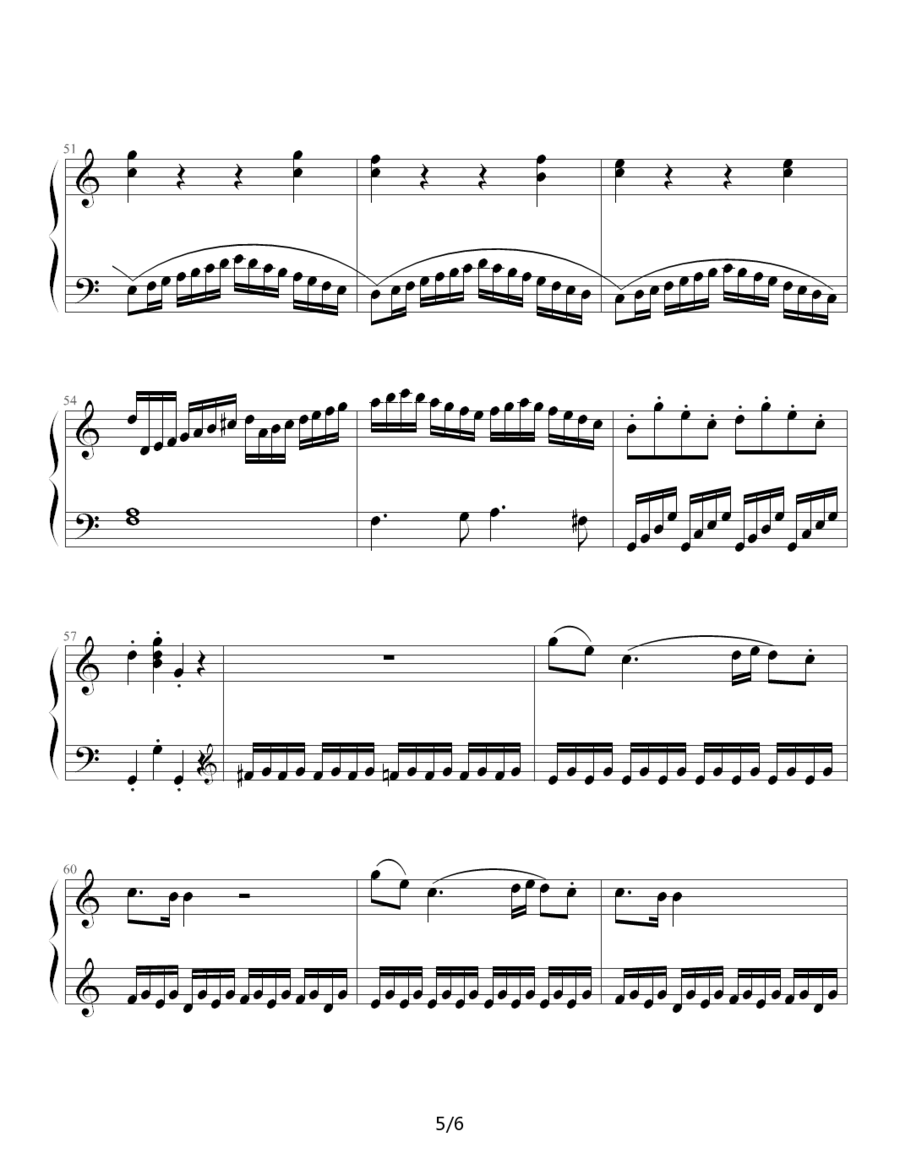 《奏鸣曲 Sonatas K.545》钢琴谱（第5页）
