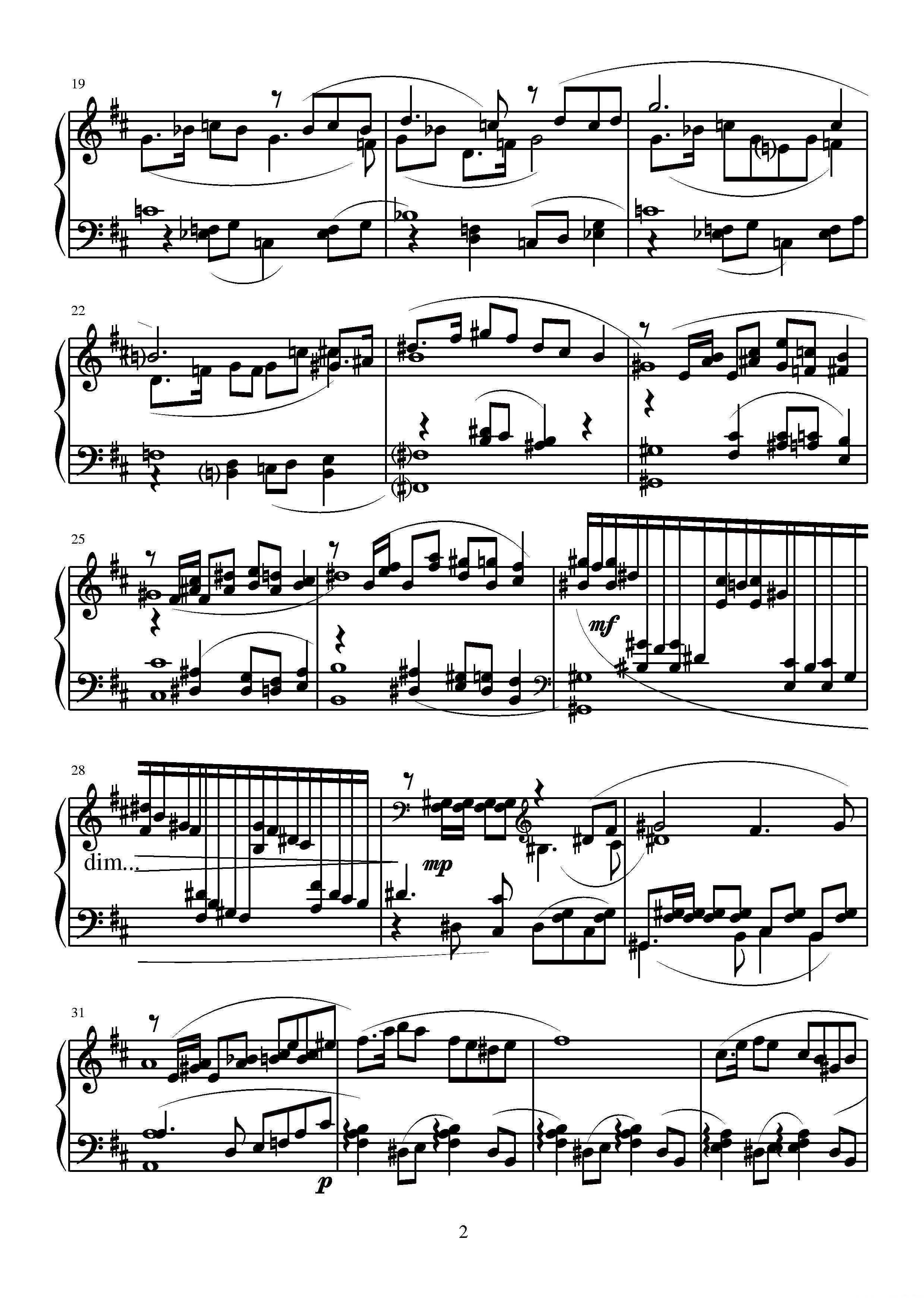 《第四钢琴奏鸣曲》钢琴谱（第2页）