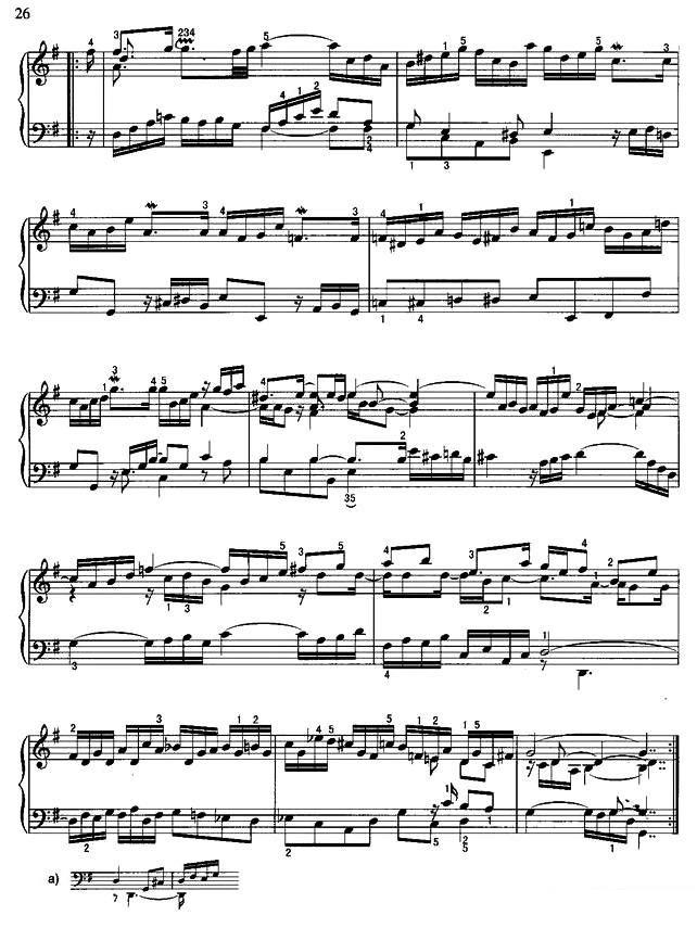 《阿列曼德舞曲》钢琴谱（第2页）