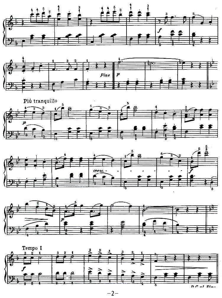 《维也纳森林的故事》钢琴谱（第2页）