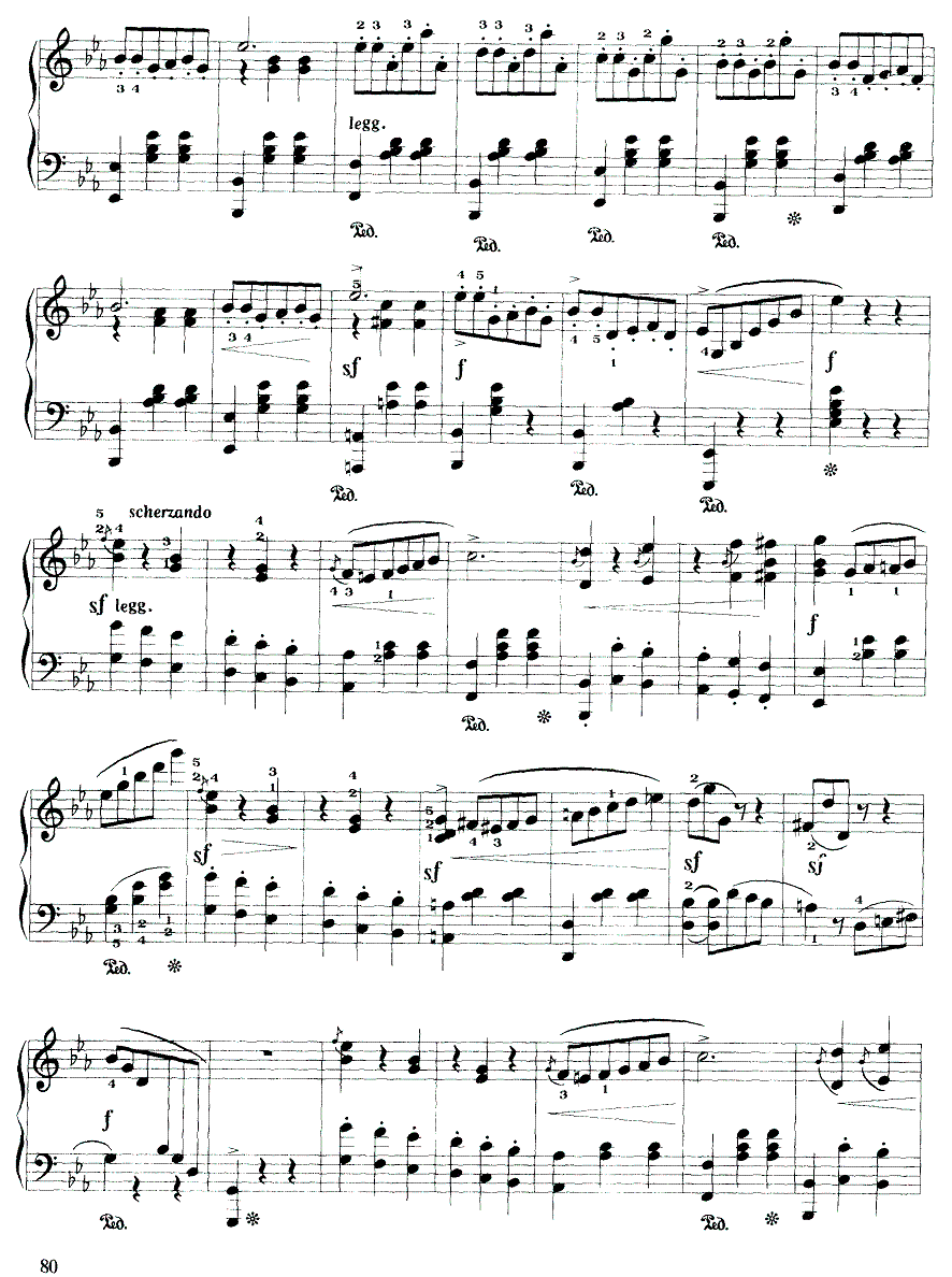 《精灵》钢琴谱（第2页）