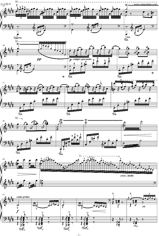 《匈牙利狂想曲第2号》钢琴谱（第3页）
