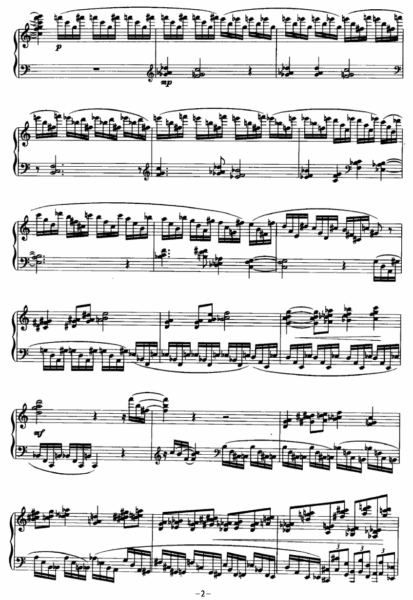 《昆仑》钢琴谱（第2页）