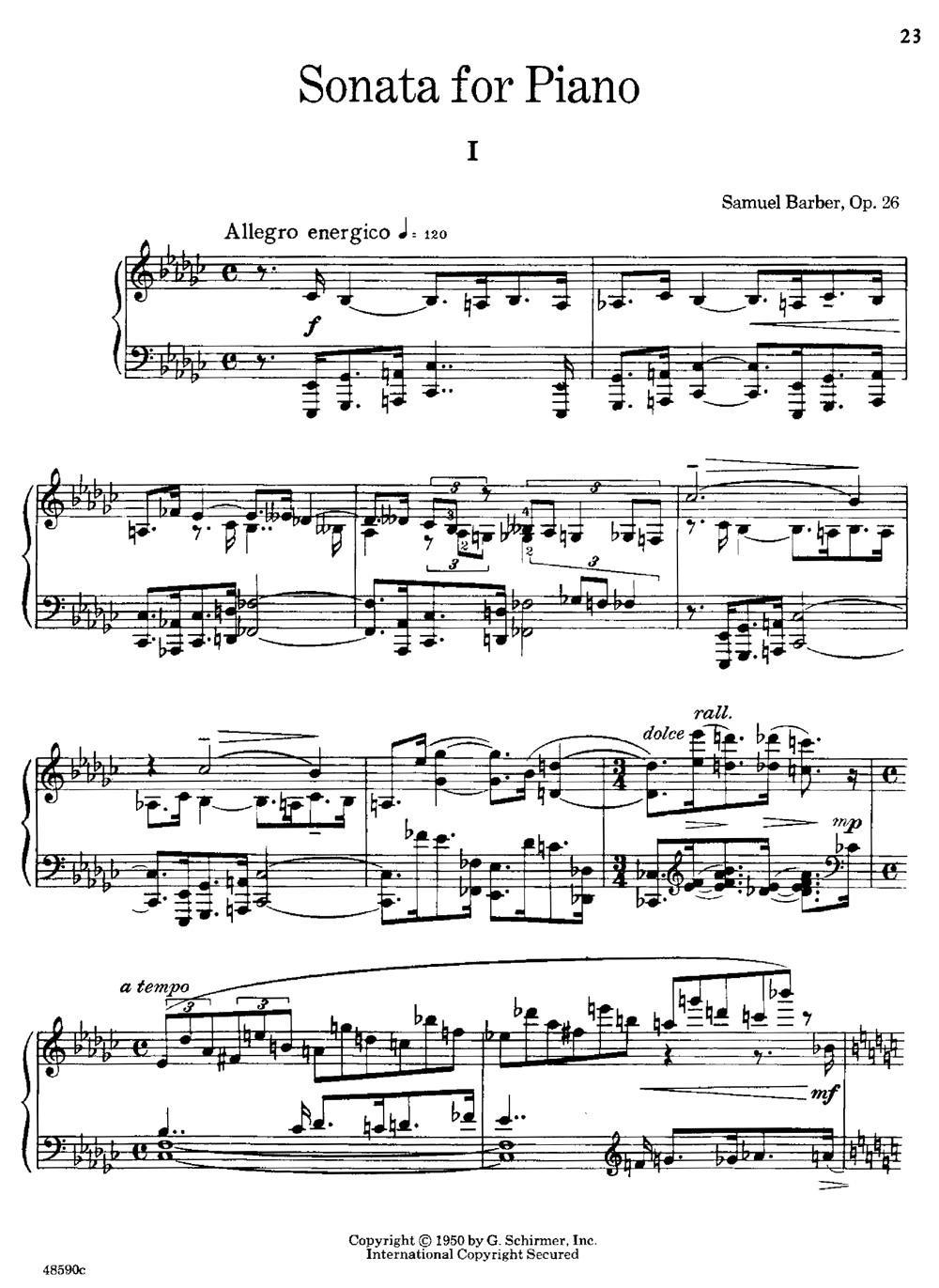 钢琴曲谱 降e小调钢琴奏鸣曲 Op.26 v.1