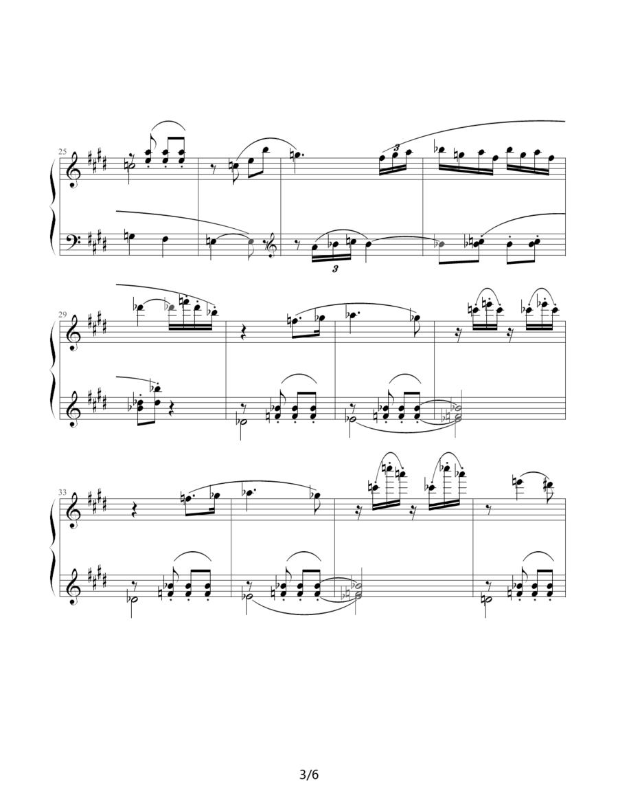 曲谱《肖斯塔科维奇—前奏曲》（第3页）