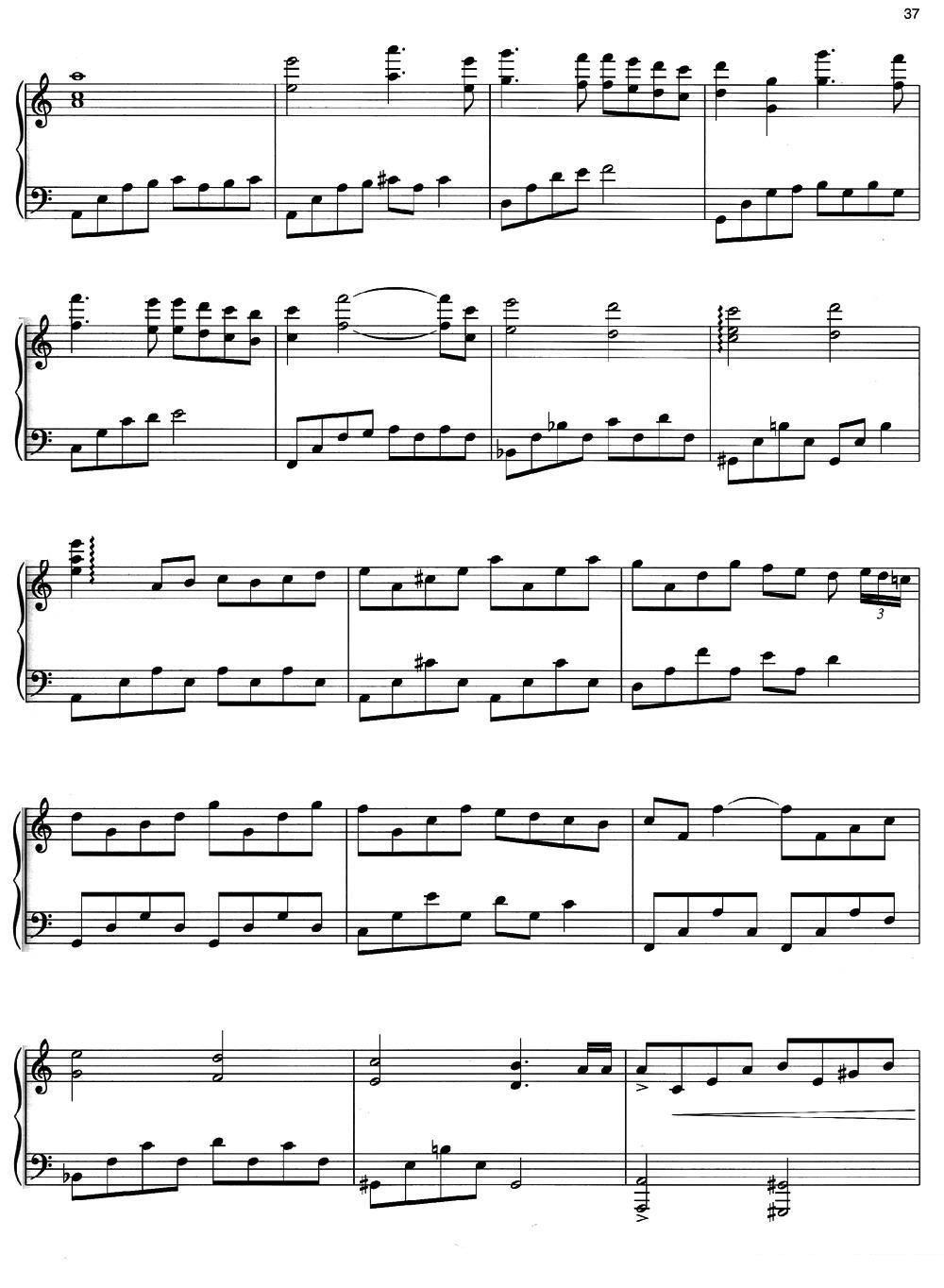 《Nocturne 》钢琴谱（第4页）